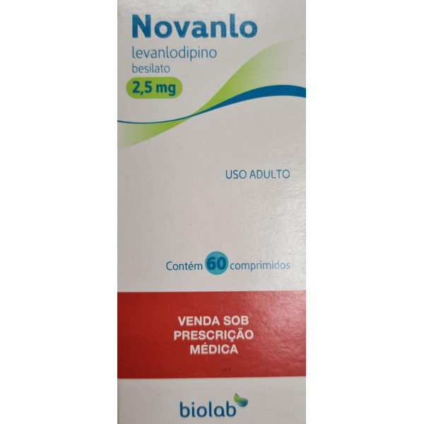 Novanlo - Besilato de Levanlodipino 2,5mg - 60 Comprimidos